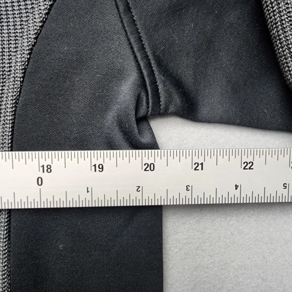 Spyder Quarter Zip Pullover Jacket Gray Black Blue Logo Fleece Lined Men's...